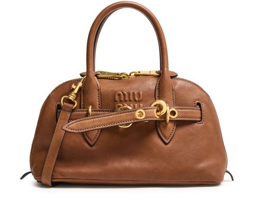 MIU MIU Sac en cuir nappa Aviator
