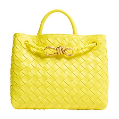 Bottega Veneta Womens Sulfur-muse B-sulfur Andiamo Small Leather Top-handle Bag In Yellow