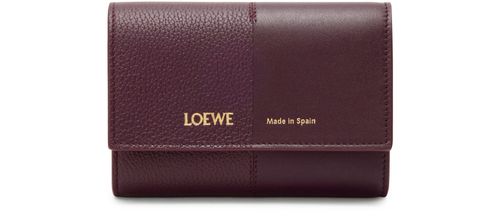 MONCLER Small vertical wallet in smooth and grained calfskin