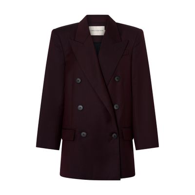 Camilla And Marc Revera Double-breasted Blazer In Burgundy
