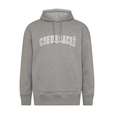 Shop Ami Alexandre Mattiussi Coeur Sacre Hoodie In Heather Grey