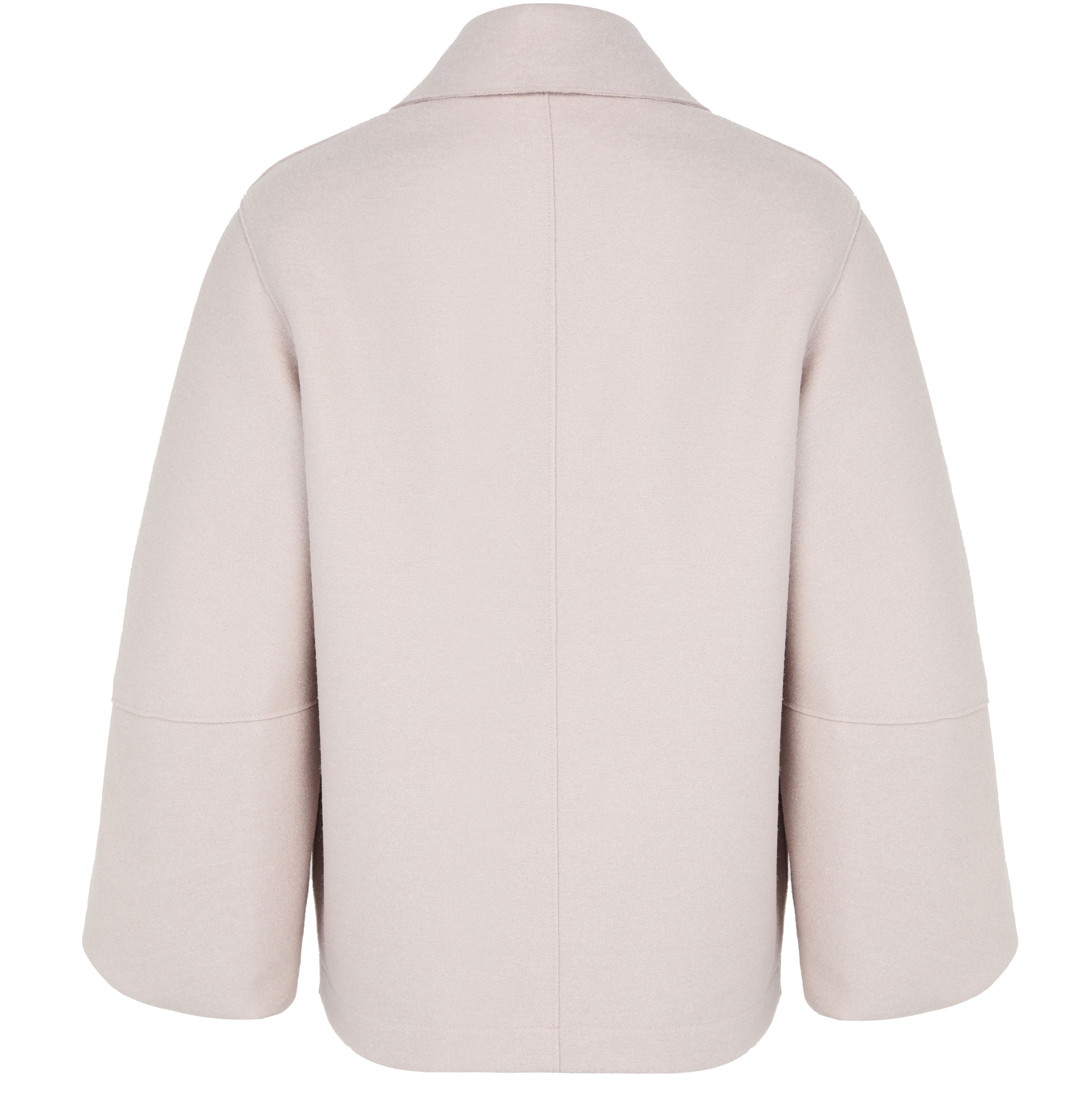 Puff-sleeved jacket in pressed wool thumbnail 3