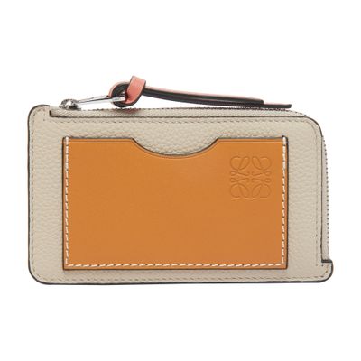 Loewe Supple Grained Calf Leather Cardholder And Coin Purse In Brown