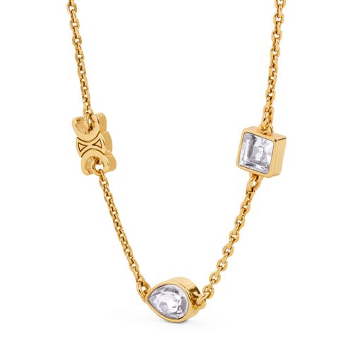 CELINE Triomphe Twinkle bracelet in strass and brass with gold finish