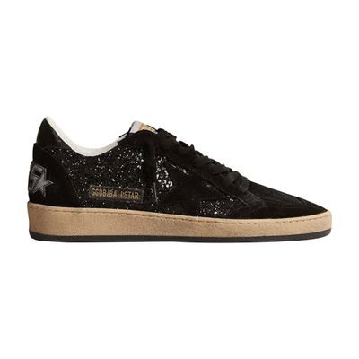 Golden Goose Sparkly Ball Star Sneakers In Black