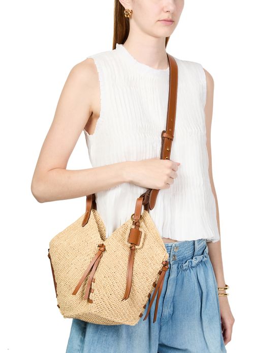 ISABEL MARANT Sac porté épaule en raphia Tampa