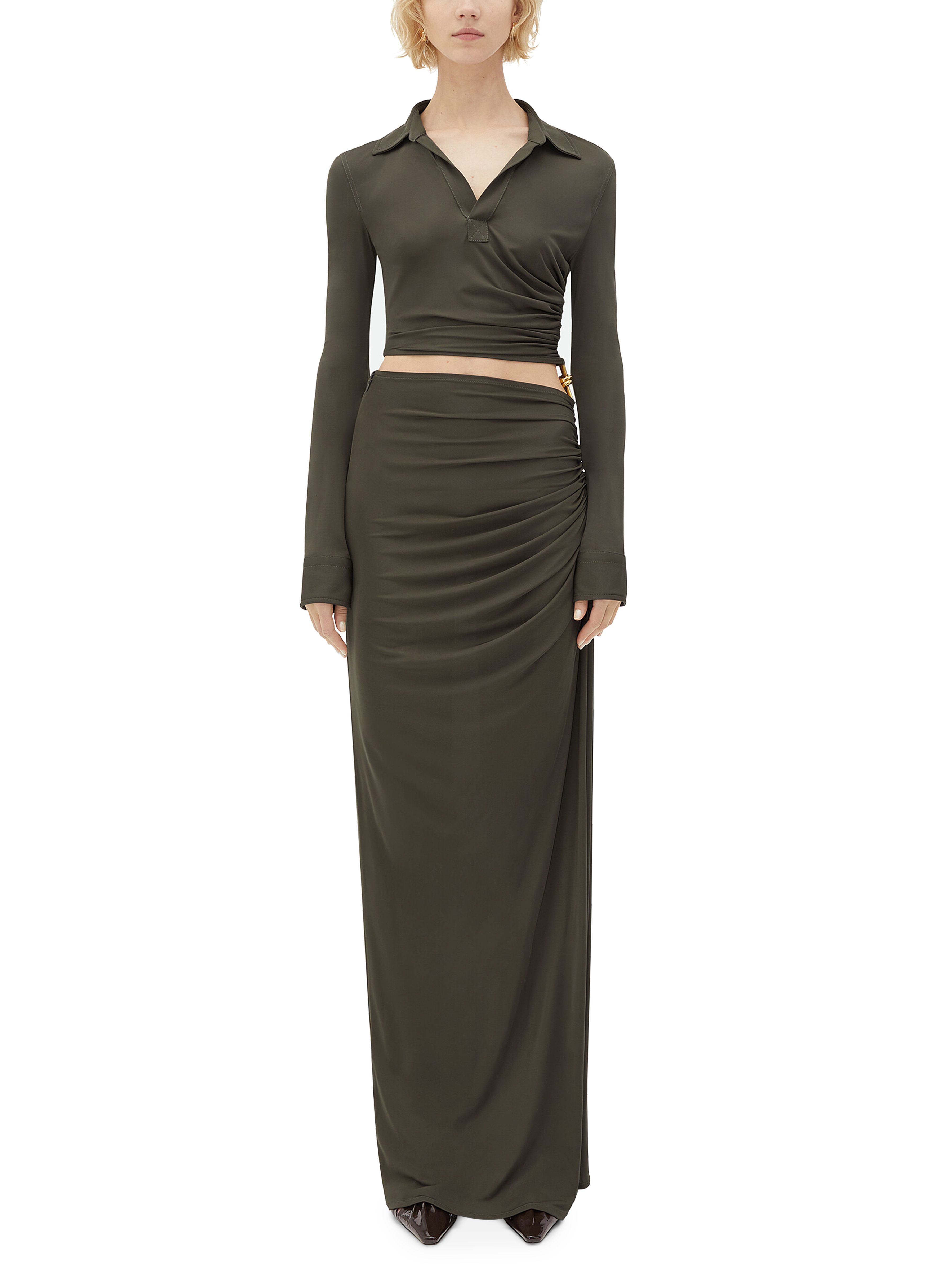 Long flowing dress in viscose thumbnail 7