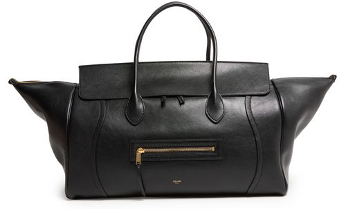 CELINE Large new luggage in supple shiny lambskin