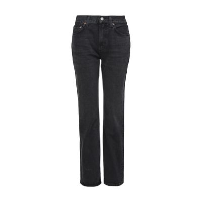 Agolde Organic-cotton Straight-leg Jeans In Black