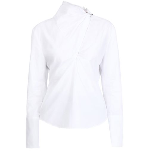 COURREGES Knotted poplin blouse