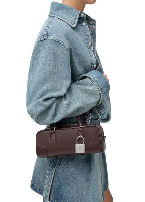 LOEWE Sac Amazona 23 Cropped en cuir de veau brillant