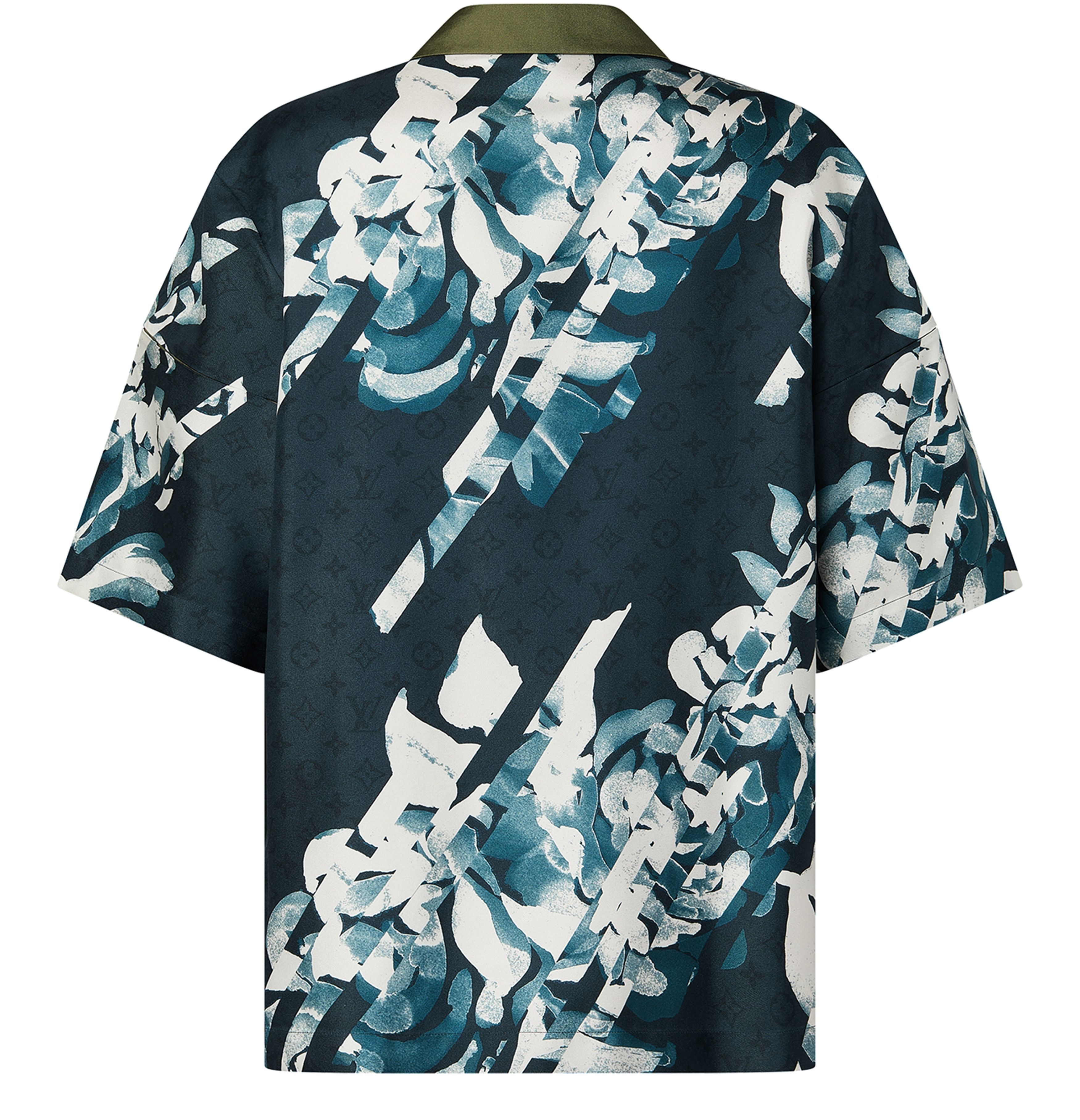 Monogram Printed Short-Sleeved Silk Shirt thumbnail 4