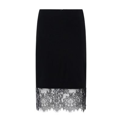 Camilla And Marc Cora Lace-trimmed Pencil Skirt In Black