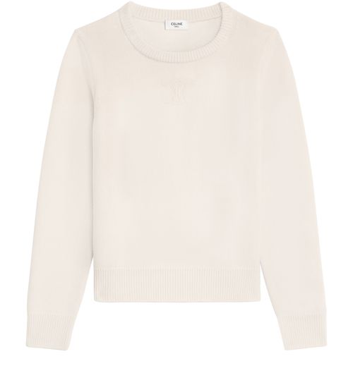 CELINE Crew neck sweater in heritage cashmere