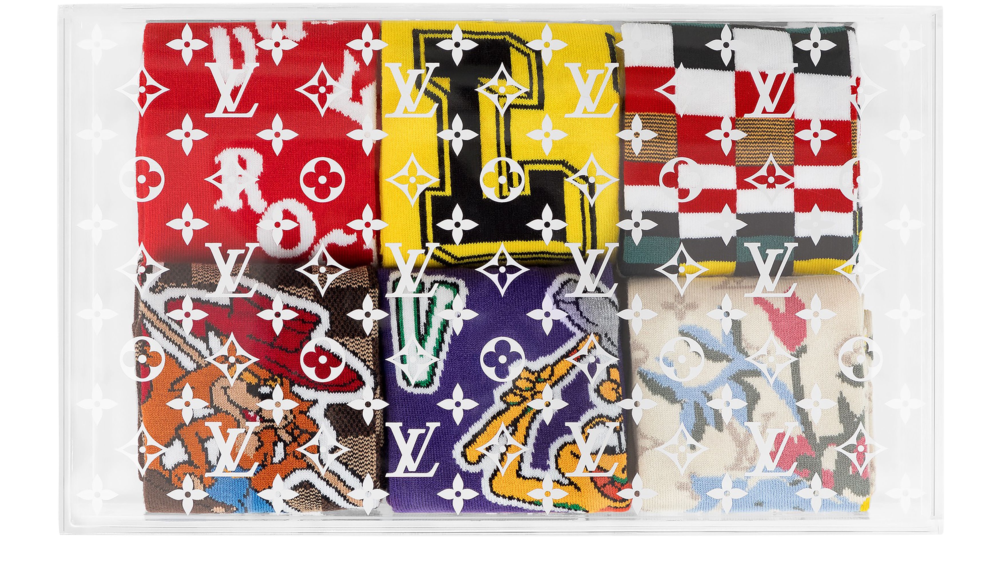 LV Archives Set Of 6 Socks thumbnail 7