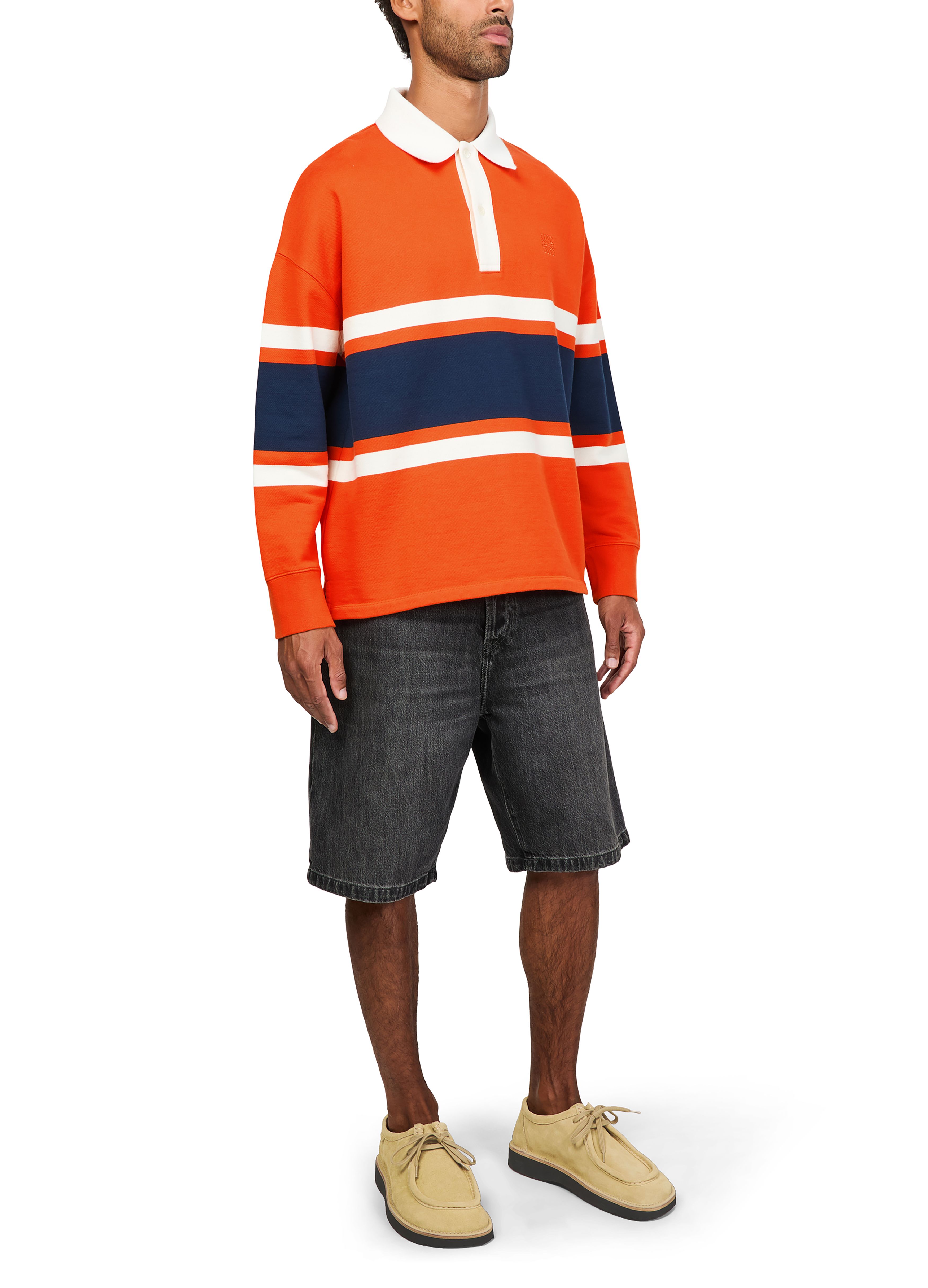 Long sleeve polo shirt in cotton thumbnail 6