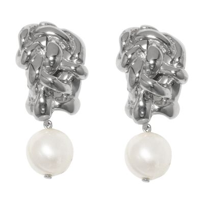 Completed Works Earrings With Pearls In Silver