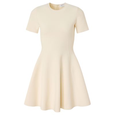 Alexander Mcqueen Voluminous Mini Dress In Neutral