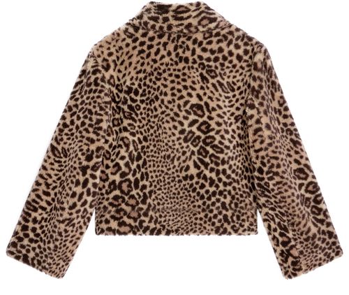 CELINE Egg-shaped peacoat in fur-effect wool