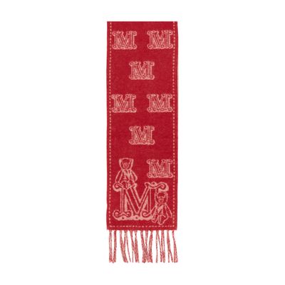 Max Mara Wsanima Logo Scarf In Red