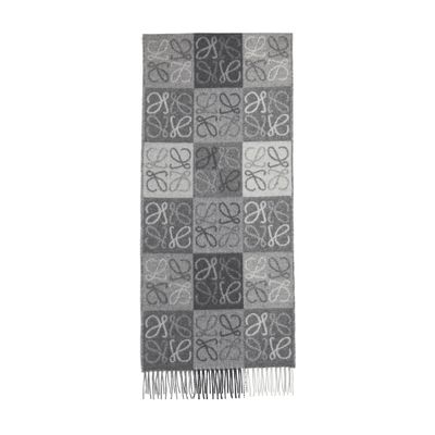 Loewe Anagram Scarf C.o In Black White