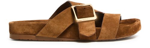 LOEWE Mules Ease en cuir de veau velours avec boucle