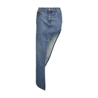 Coperni Single-legged Denim Skirt In Blue