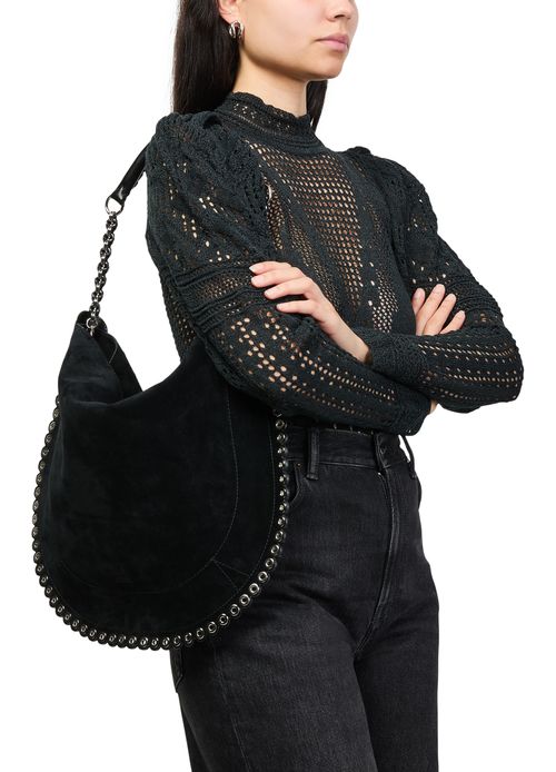 ISABEL MARANT Sac avec studs perforés Oskan Hobo Soft