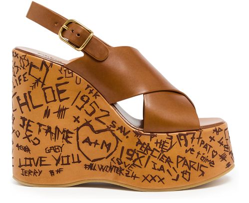 CHLOE Maxime wedge sandals 130
