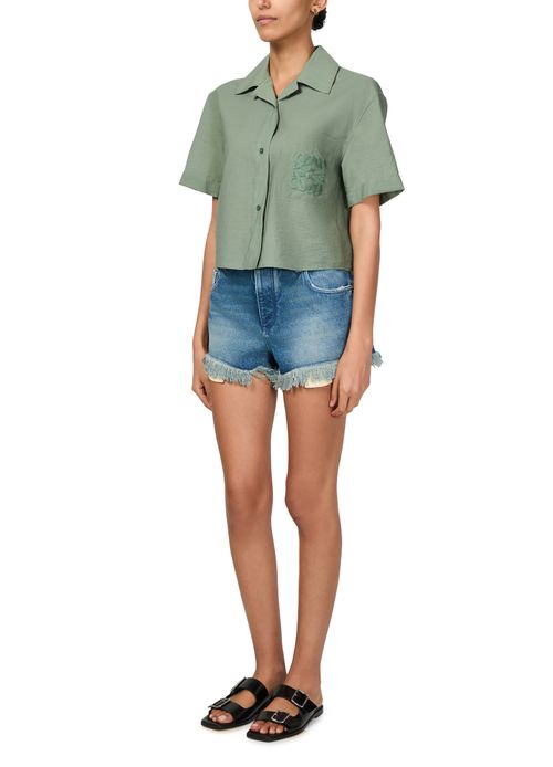 LOEWE Anagram short-sleeved cotton shirt