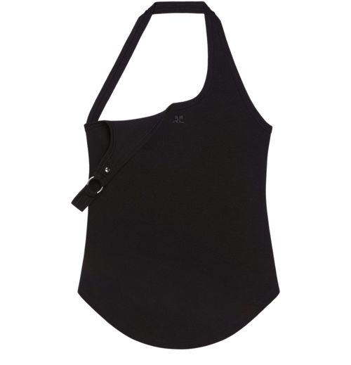 COURREGES Undressed 90's rib buckle tank top