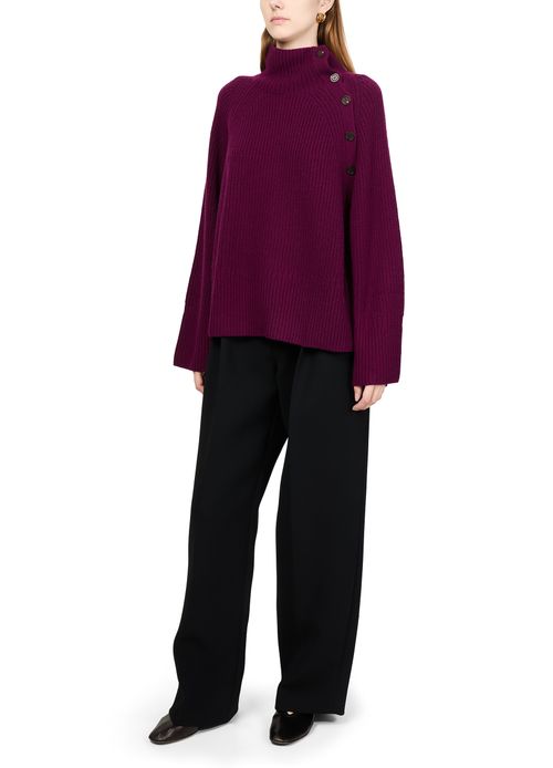 BOMPARD High neck sweater buttoned at the side
