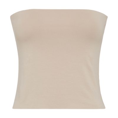 Brunello Cucinelli Strapless Bandeau Top In Beige