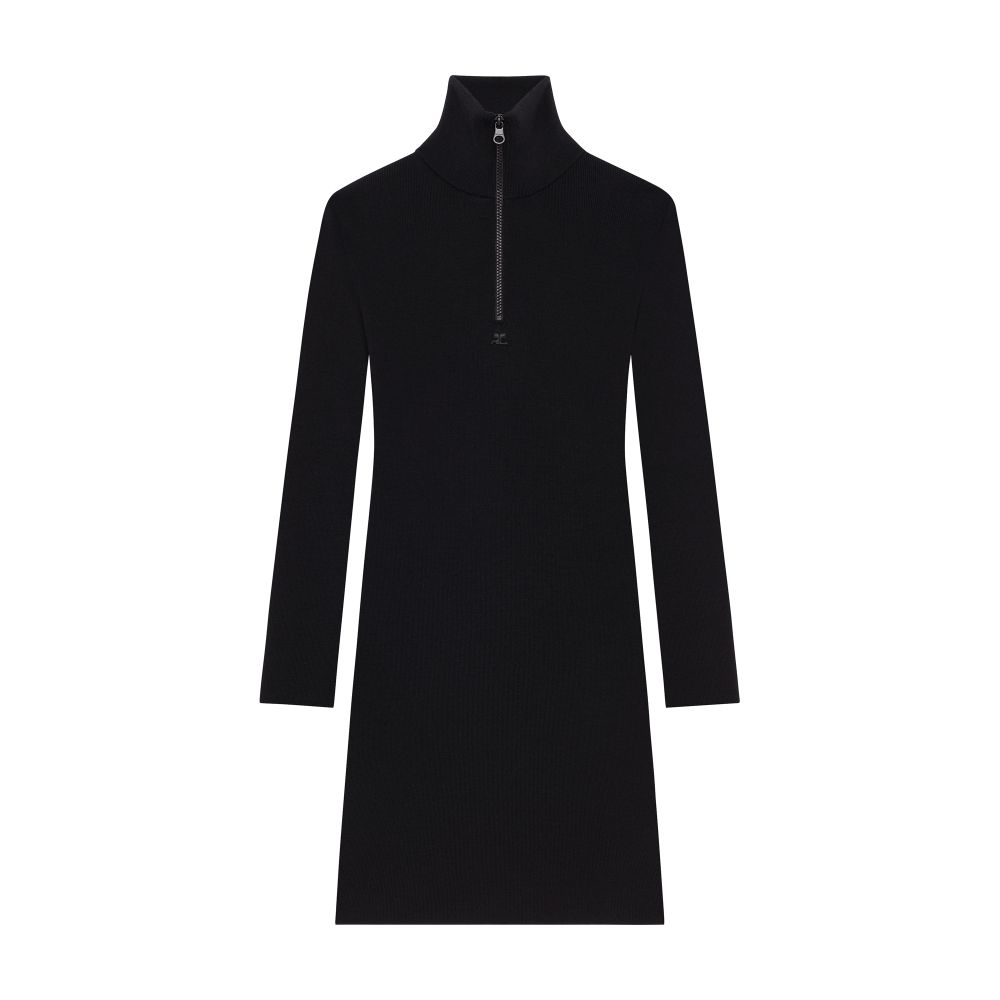 Zipped mockneck dress thumbnail 7
