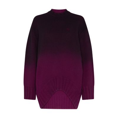 Attico Oversized Ombre Sweater Dress In Purple