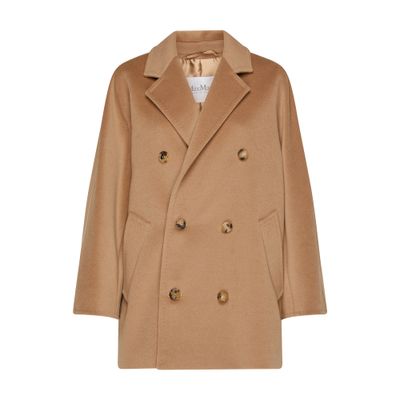 Shop Max Mara Rebus Short Coat In Cammello