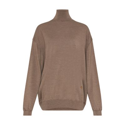 Moschino Wide-sleeves Virgin Wool Jumper In Beige