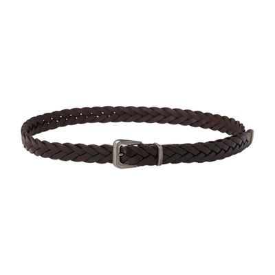 Brunello Cucinelli Braided Belt In Brown