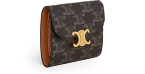 CELINE Small Triomphe wallet in Triomphe canvas