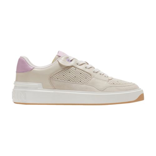 Balmain B-cout Flip Leather Sneakers In Beige