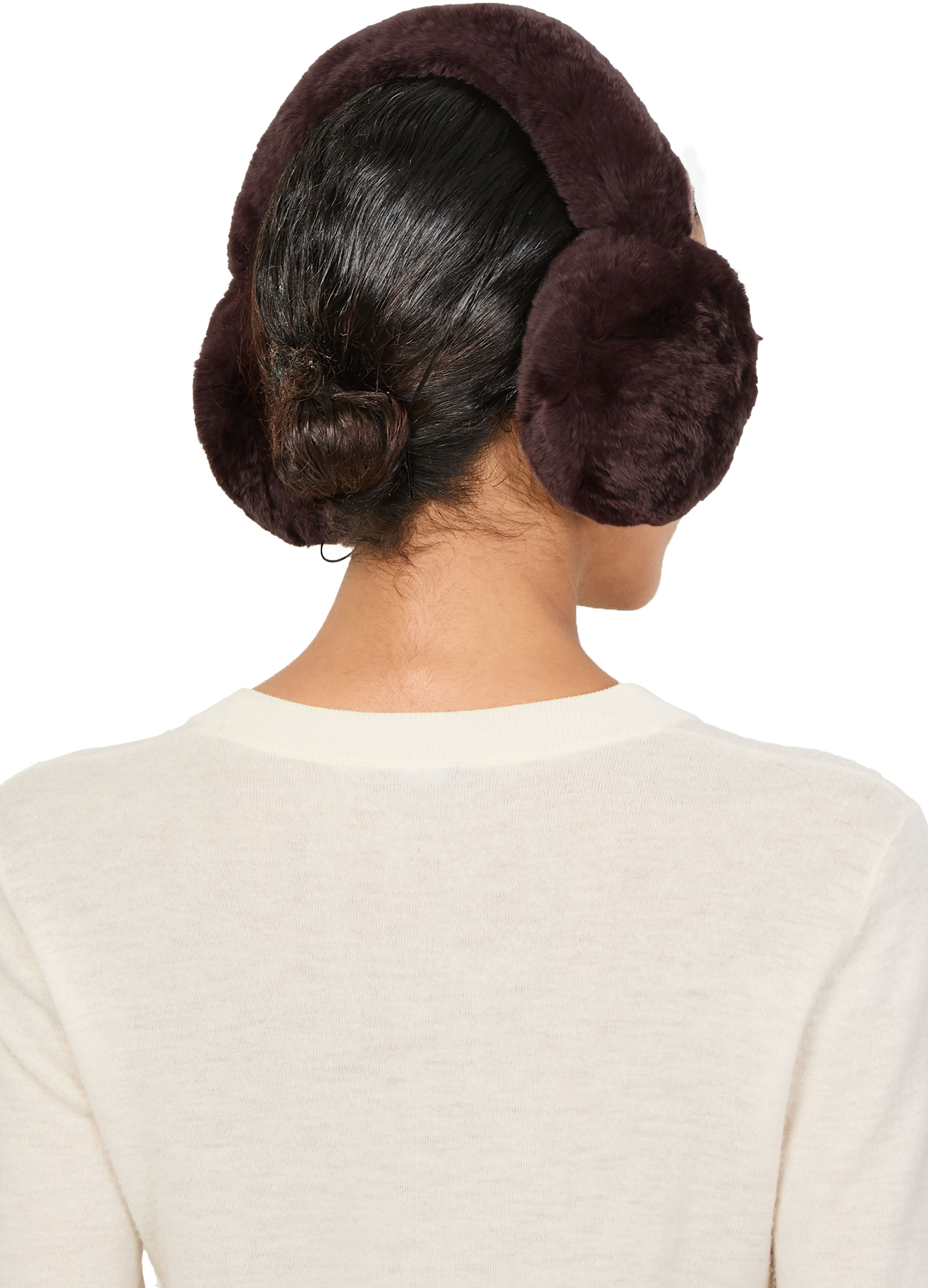 Rex rabbit fur earmuffs thumbnail 4