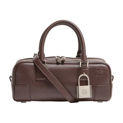 Loewe Amazona 23 Cropped Bag In Shiny Calfskin In Brown