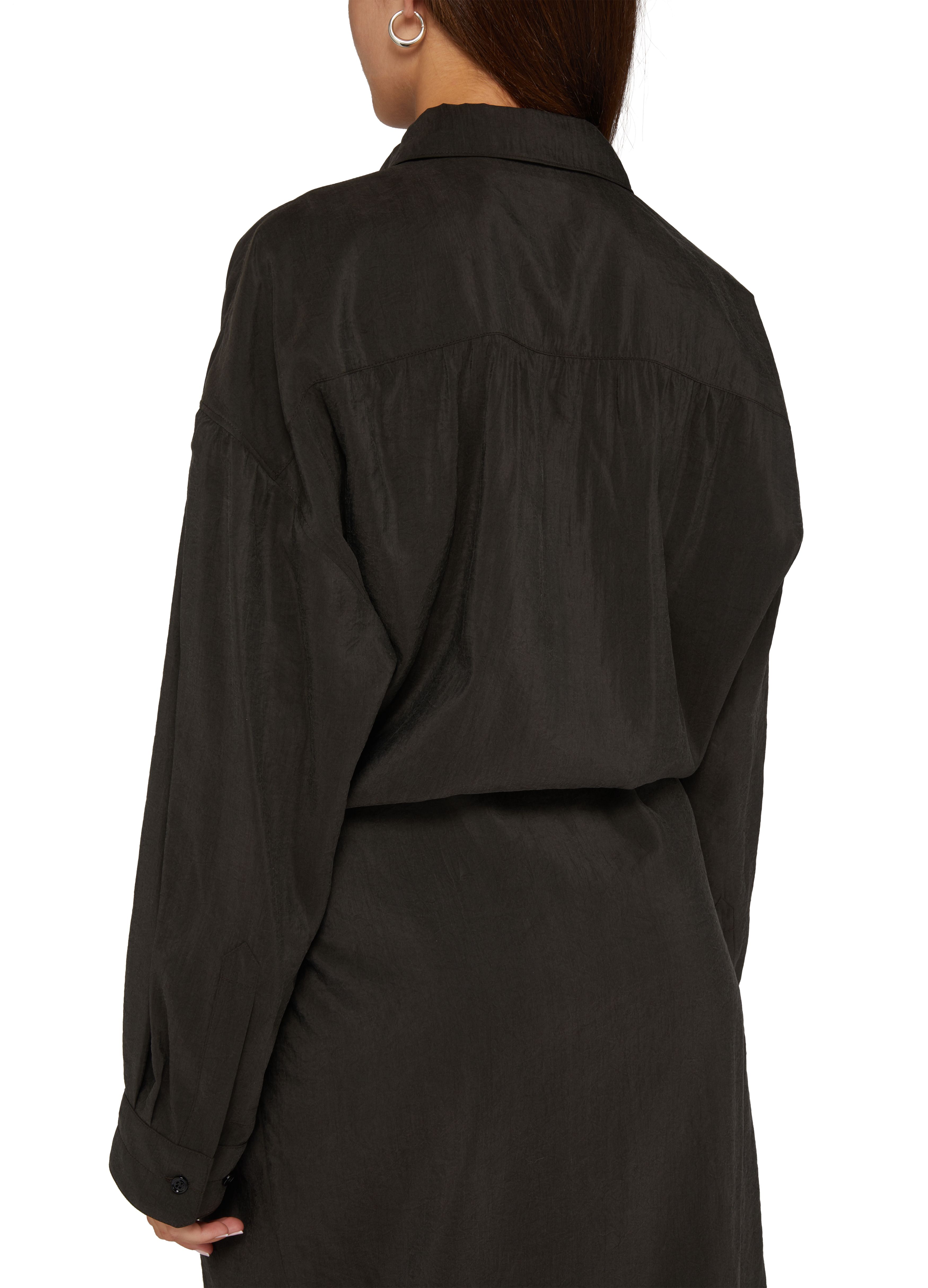 Straight collar twisted shirt dress thumbnail 5