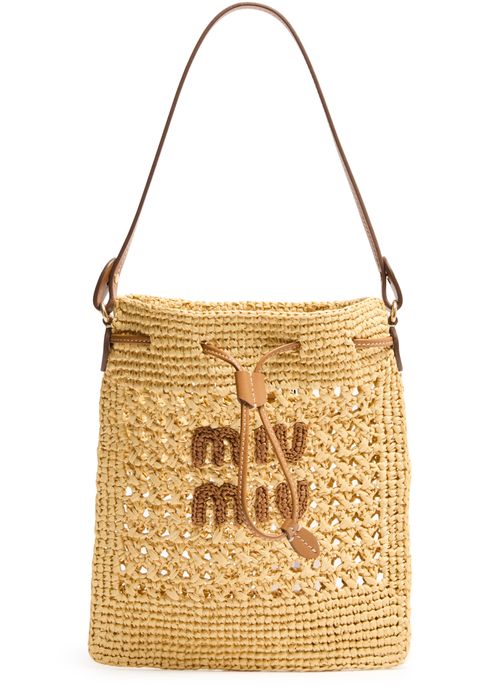 MIU MIU Mini raffia bag