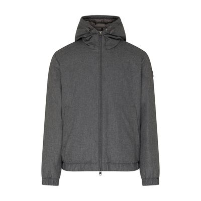 Moncler Torrani Short Down Jacket In Grey
