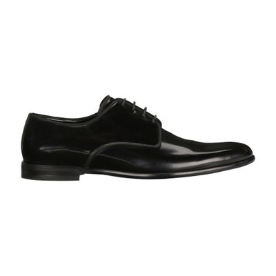 Dolce & Gabbana Men's Brushed Calfskin Derby Shoes Black Size 42