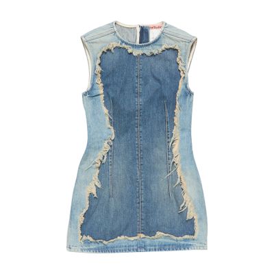 Acne Studios Denim Mini Dress In Blue