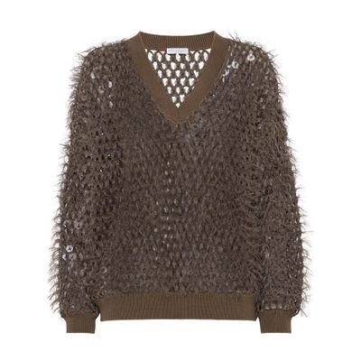 Dazzling embroidery sweater