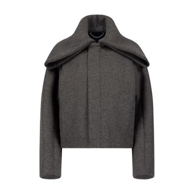 Victoria Beckham Bomber Jacket With A Folded-down Collar In Brown