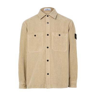 Stone Island Long Sleeved Shirt In Brown